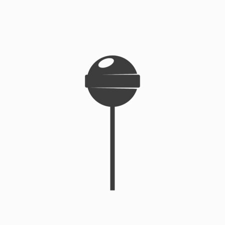 Lollipop Icon black isolated on white background in flat style.のイラスト素材