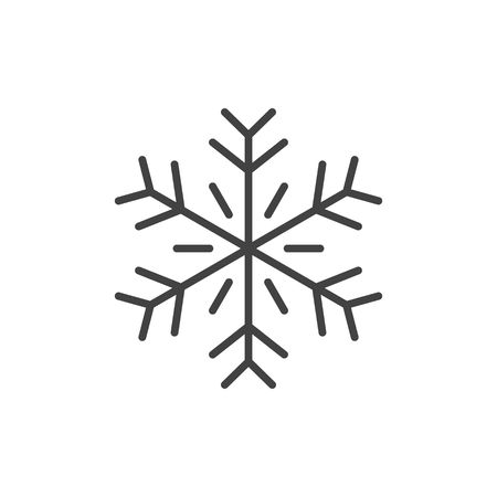 Snowflake icon illustration isolated on white background.のイラスト素材