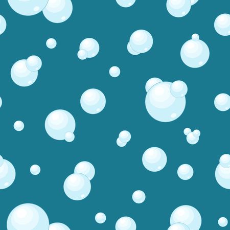 Bubble blower seamless pattern on blue background in flat style.のイラスト素材
