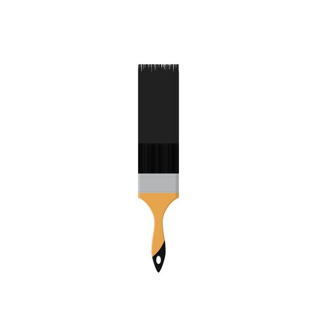 Brush paint tool black isolated on white background in flat style. Vector illustrationのイラスト素材