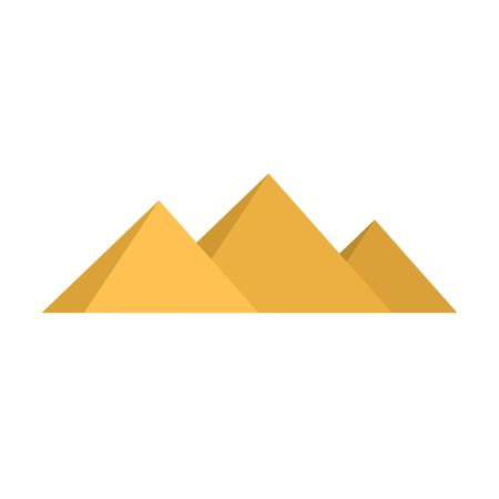 Egypt pyramids Giza isolated on white background. Vector illustrationのイラスト素材