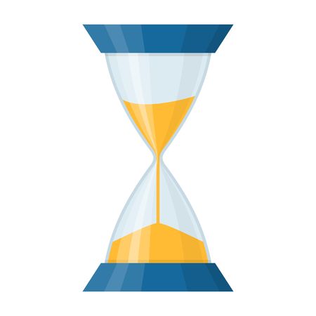 Sandglass icon isolated on white background.