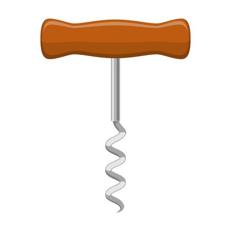Corkscrew isolated on white background.のイラスト素材