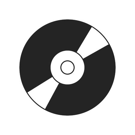 CD or DVD icon isolated on white backgound. Compact Disc digital optical disc data storage. Vector illustrationのイラスト素材