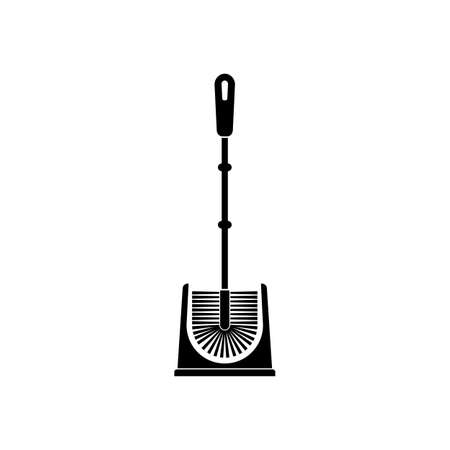 Toilet brush icon isolated on white background. A tool for cleaning the toilet and other plumbing equipment. Vector illustrationのイラスト素材