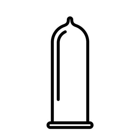 Condom icon isolated on white background. Latex condom, Contraception method for safe sex. Sexual protection vector illustrationのイラスト素材