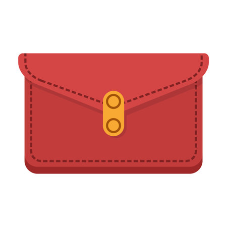 Leather handbag. Women bag and clutch. Feminine modern trendy accessories, textile or leather handbag icon in flat style. Vector illustrationのイラスト素材
