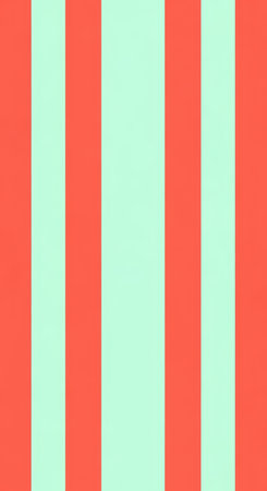 Vertical striped pattern in coral and mint greenの素材
