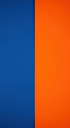 Blue and orange color contrast minimalist designの素材