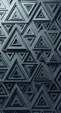 Geometric triangular pattern in monochrome layersの素材