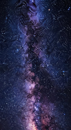 Stunning view of the milky way galaxy at nightの素材