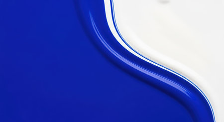 Abstract blue and white liquid shape with elegant curves and smooth textureの素材