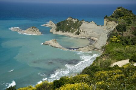   Cap Drastis in the Northwest on the island of Corfu in Greeceの写真素材
