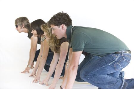 four young people starting their career four young people starting their career