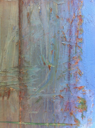 Fragment of old painted metall