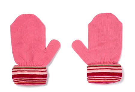Knitted mittensの写真素材