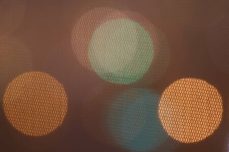 Blurry background of the street lights at night