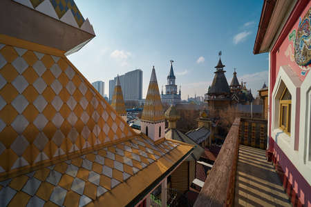 Moscow, Russia - March 07, 2020: Beautiful russian architecture in Izmailovo Kremlinのeditorial素材
