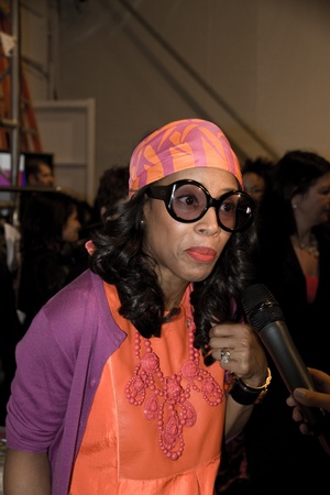 NEW YORK, NY - FEBRUARY 14: June Ambrose attends the Betsey Johnson Fall 2011 fashion show during Fashion Week on February 14, 2011 in New York City. (Photo by Diana Beato)のeditorial素材