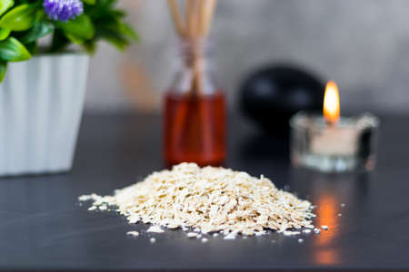 concept of luxury, rest, care, relaxation at the spa in summer
