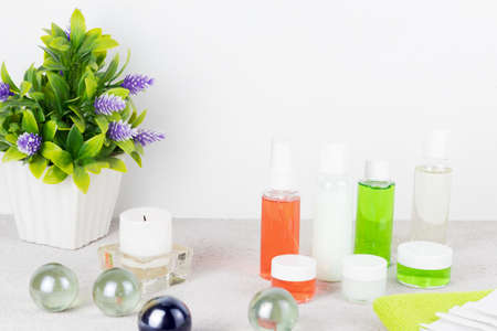 concept of luxury, rest, care, relaxation at the spa in summer