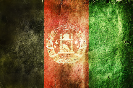 flag of Afghanistan. Old vintage paper texture.の写真素材