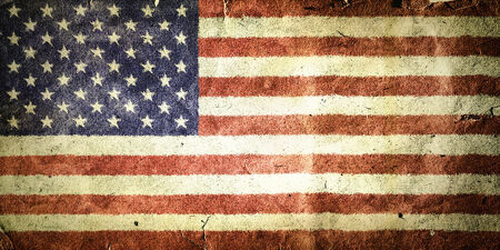 flag of the United States of America. Old vintage paper texture.の写真素材
