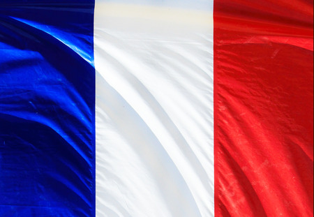 French Flag Waving on The Wind