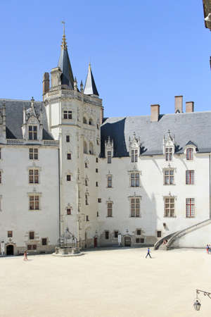 Castle of the Dukes of Brittany (Chateau des Ducs de Bretagne) in Nantes, Franceのeditorial素材
