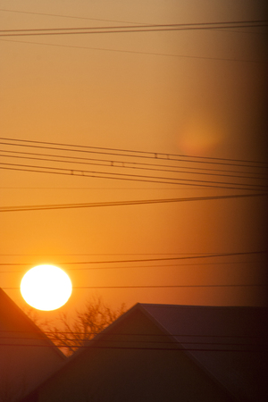 sunset full of sunの写真素材