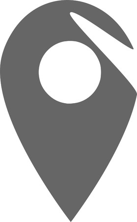 Map pin icon. Place symbol. GPS pictogram, flat vector sign isolated on white background. Simple vector illustration for graphic and web designのイラスト素材