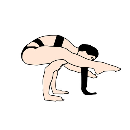 silhouette of a woman doing yoga exercises