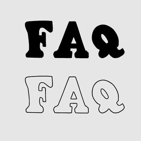 word faq icon vector backgroundのイラスト素材