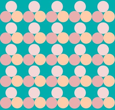 Seamless color vector pattern background with circlesのイラスト素材