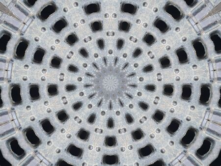 Abstract unique kaleidoscope background. Beautiful kaleidoscope seamless pattern. Seamless kaleidoscope texture.の写真素材