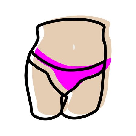 cartoon bikini vector icon illustration designのイラスト素材