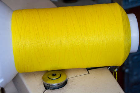 Close-Up Of Thread Spools for sewing machine.