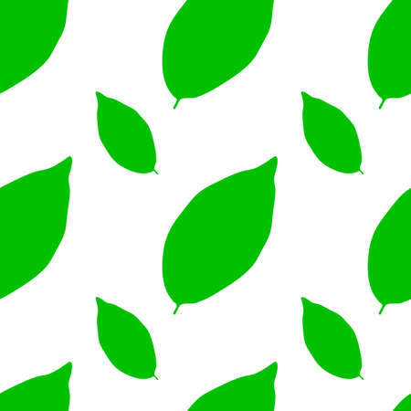 Green leaf seamless pattern. Nature background, spring time patternのイラスト素材