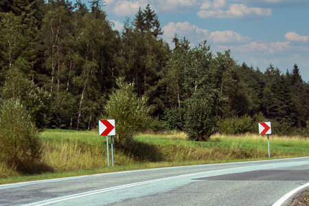 road in the mountains. Forest backgroundの写真素材
