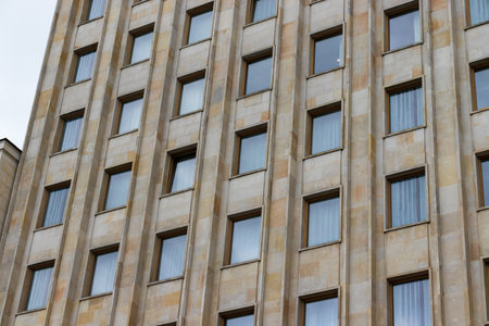 Warsaw, Poland - October 2, 2022: A office building located in Warsaw's. Modern office buildings in Warsaw cityのeditorial素材