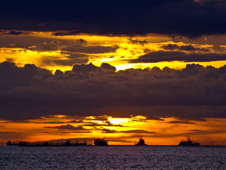 Sunset of Thailandの写真素材