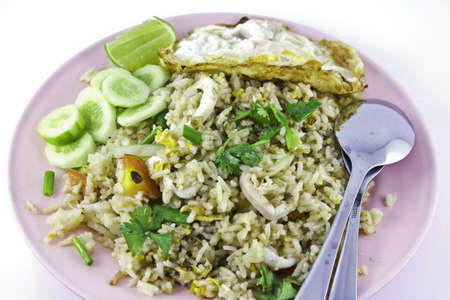 Fried rice fried eggの写真素材