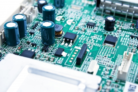 close-up of electronic circuit