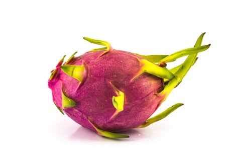 Dragon fruit isolated on white backgroundの写真素材