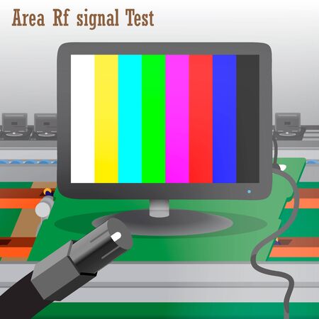Rf signal Test in Process Production Television のイラスト素材