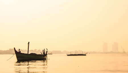 local fishing boat of thailandの写真素材