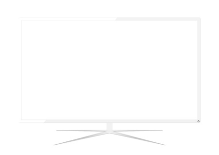 White LED Television のイラスト素材