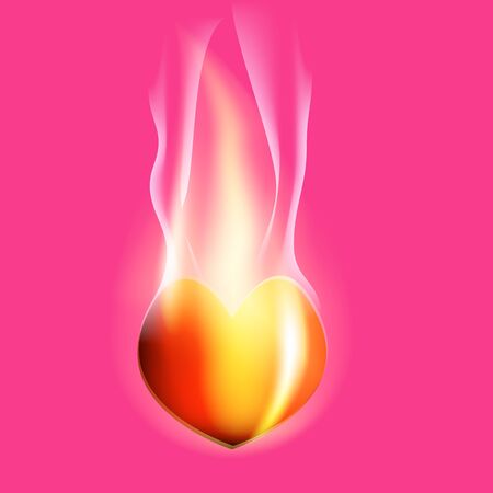 Heart afire of Valentin`s Dayのイラスト素材