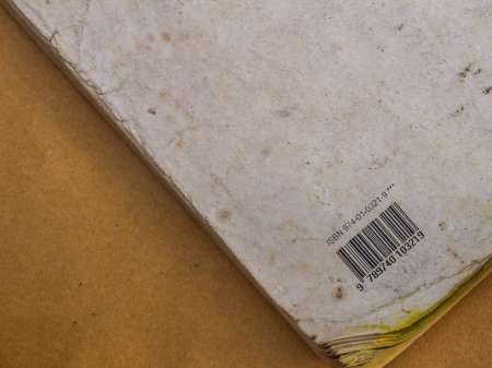 Barcode at Book  for backgroundの写真素材