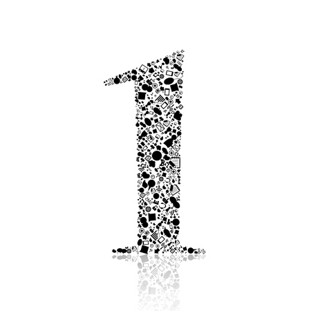 Social network number background with media iconsのイラスト素材